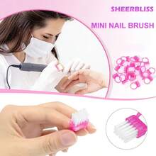 20 Pieces / 40 Pieces / 80 Pieces In A Pack, Random Colors. Dopamine Practical Mini Finger Ring Dusting Brush, Finger Grip Type Brush, Nail Brush, Universal Tool, Small Brush. - Multicolor - View 6