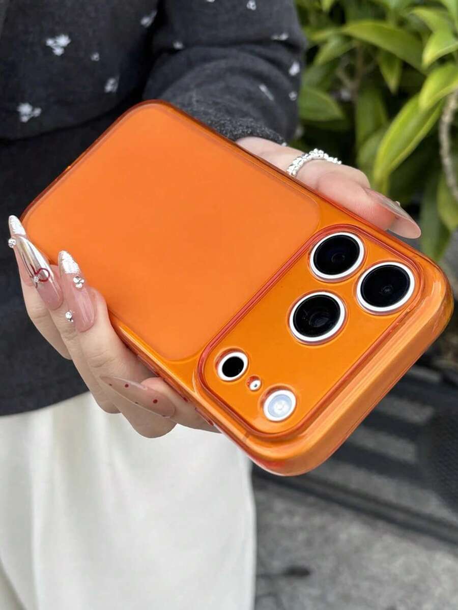 New Case Clear Transparent Compatible With IPhone 18 Pro Max 18 Pro 17 Pro Max 17 Pro 17 16 Pro Max 16 Pro 16 15 Pro Max 15 Pro 14 Pro Max 14 Pro 13 12 Pro Max Full Coverage Protective Back Cover - Orange - View 1