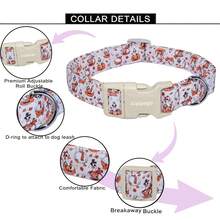 Cute Duck Pumpkin Print Dog Collar, Adjustable Festival Pet Collar With Quick Release Buckle And Zinc Alloy D Ring, Holiday Collar For Small, Medium, Large Dogs & Cats, Gift For Boy And Girl Pets - White - View 13