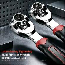 52-In-1 Universal Socket Wrench, Multi-Function Box End Wrench, 360° Rotating Head, Adjustable Multi-Purpose Manual Repair Tool, Suitable For Automotive, Bicycle, Household And Mechanical Maintenance - A - View 4