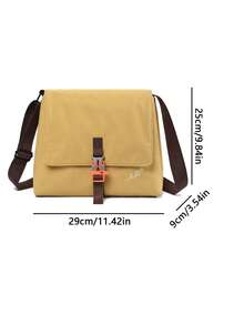 Black Minimalist Flip Shoulder Crossbody Bag, Lightweight Nylon Material,Suitable For Daily Travel, Can Hold Books,Tablets,Single Shoulder Mailman Bag - Multicolor - View 7