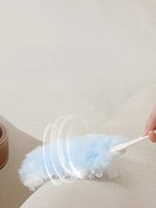2pcs Foldable Disposable Electrostatic Duster, Handheld Duster With Guide Blades And Hanging Hole, Replaceable Heads, Electrostatic Adsorption Duster, Suitable For Home Furniture, Car, Ceiling Corner Cleaning - Multicolor - View 5