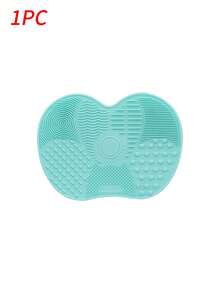 Silicone Makeup Brush Cleaning Pad With Suction Cup, Portable Apple-Shaped Brush Cleaning Mat, Quick-Drying Multi-Textured Surface, Suitable For Eyeshadow Brushes, Blending Brushes, Powder Puffs, Can Be Used In Sink Or Carried Around, Makeup Tool Cleaner, Essential For Women - A - View 14