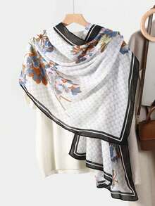 1pc Geometric Plaid Fashion Scarf - Multicolor - View 2