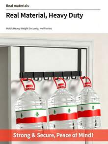 Over-The-Door Hook, No-Drill Door Back Coat Rack, Door Clothes Hanger, Storage Rack, Room Door Wall Hook, Extended Clothes Hook - White - View 4