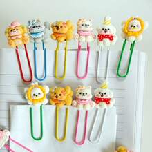 3pcs/6pcs/12pcs Cute Cartoon Cat Paper Clips, Various Adorable Cat Image Decorative Bookmarks, Office Straight Pins, Study Stationery, Material Decoration, Back To School Gift - Cute Cat - View 14