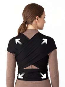 1pc Baby Carrier, Secure Wrap, Total Length 420cm, Polyester Fiber Material, Soft And Breathable - Multicolor - View 4