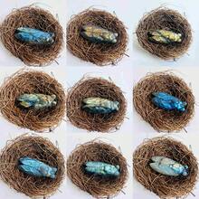 1pc Labradorite Stone Cicada Sculpture, Elegant Design Natural Stone Animal Statue, Gemstone Decor, Special Crystal Ornament, Suitable For Home And Party Decoration, Desktop Accessory - Multicolor - View 6