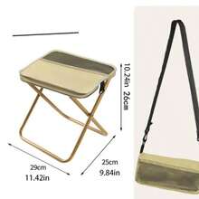 Portable Folding Stool Camping Stool Lightweight Collapsible Seat With Carry Bag For Outdoor Hiking Fishing Christmas New Year Gift Khaki - Multicolor - View 8