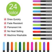24/20/10 Color Fabric Marker Set - Fabric Decoration Set, Non-Fading And Permanent Fabric Ink - For T-Shirts, Bags, Textiles, Canvas, Shoes, Pillowcases And Other Fabric Marking - Multicolor - View 11