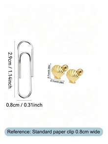 Artepollo 1Pair 925 Sterling Silver 14K Gold Plated Stud Earrings Cute Dinosaur Whale Pineapple Shell Unicorn Bow Ear Studs Girls Daily Jewelry, Gift Box Packed - Gold - View 13