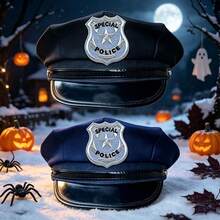 1pc Fashion Women's Badge Design Hat, Suitable For Carnival, Theme Party, Halloween, Christmas Cosplay, Fun Military Style Cap - Multicolor - View 3
