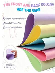 50 Lembar Karton Lembut Campuran Warna, 8,3 x 11,7 Inci, Berbagai Warna, Tebal, Untuk Hadiah Ulang Tahun, Scrapbooking, Pembuatan Kartu, Pencetakan, Proyek Sekolah, dan Kerajinan Tangan DIY - Beraneka warna - View 2