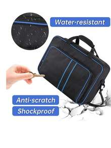 Cross-Border Hot-Selling 1pc Black & Blue P5 Console One Shoulder Storage Bag, Crossbody Handbag, Travel Bag Accessory, Large Capacity, Dust-Proof & Wear-Resistant - View 3