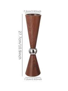 Wood GrainVase, Silver Metal Ball Center Decor, Concave Conical Tall Table Vase, Modern Minimalist Desktop Centerpiece, Living Room Bedroom Decor, Wedding Housewarming Gift - Classic Vintage Style - View 16