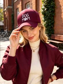 1pc "Dog Mom" Printed Baseball Cap, Classic Casual Vintage Soft Sweatband, Adjustable Size, Lightweight Multipurpose, Retro Dad Hat, Suitable For Trip - Multicolor - View 8