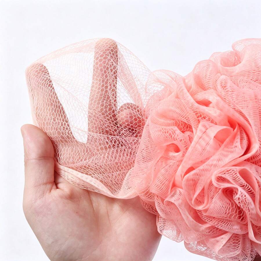 Colorful Bath Loofah Sponge, Fluffy Porous Rich Lather, Hanging Design For Quick Drying, Anti-Bacterial, Bathroom Shower Bathing Essential, Simple Versatile Design, Suitable For Adults And Children - Multicolor - View 1