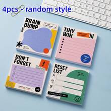 4-Pack 200 Sheets High-Efficiency Sticky Notes 75x75mm (3x3 Inch) Brainstorming "Don't Forget" "Small Achievement" "Reset" Checklist Memo Pads Self-Adhesive Reminder Notes For Office, School, Work, Desk - one-size - View 13