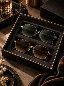 FIYLROG 1 Pair Modern Elegant Small Frame Glasses, Multi-Color Options, Suitable For Men And Women, Party, Gift, Holiday - Multicolor - View 3