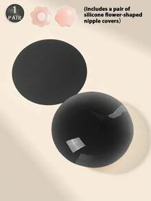 1 Pair Silicone Ultra-Thin Plus Size Nipple Covers, Plus Size Invisible Bra, Plus Size Lingerie, Plus Size Adhesive Bra, Strapless Bra - Multicolor - View 13