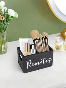 Dual Slot Remote Control Storage Box With Handle, Space-Saving Multi-Functional Organizer For Remotes, Cosmetics, Stationery, Home Living Room Bedroom Dorm Office Desktop Decor Storage Organizer, Essential Accessory - Multicolor - View 7