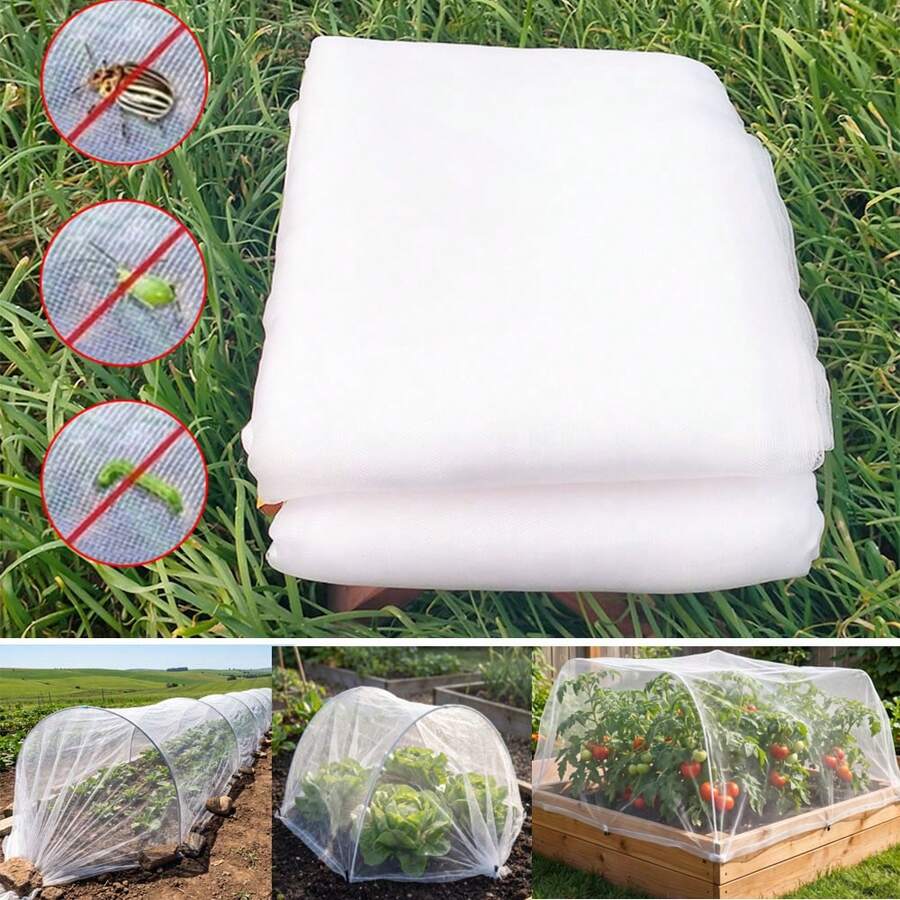 1pc Garden Netting Fine Mesh, Plant Row Cover Net, Bird & Insect Barrier, Breathable Plant Protector For Vegetable Patches & Garden Crops - 3x10M - View 1