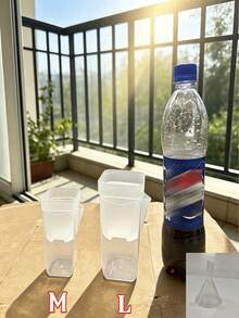 Automatic Watering Transparent Flower Pot Set, Small Indoor Flower Pot With Water Level Indicator - Multicolor - View 10
