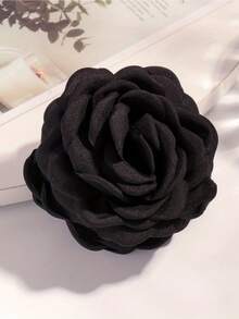 1pc Women's Elegant And Sophisticated Fabric Flower Hair Claw Clip - Brown - View 6