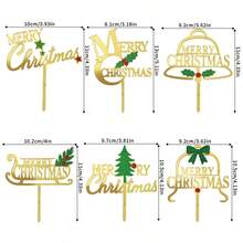 Christmas Cupcake Toppers Christmas Cake Decorations Cupcake Sticks For Toppers Snowman Santa Tree Reindeer Socks Party Cake Pick For Party Supplies Dessert Baking Decor - View 9