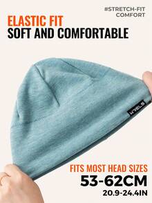 1pc WRELS Fleece Lined Ski Hat, Warm & Cold-Proof Ear Protection, Women's Winter Hat, Skiing Accessory, Outdoor Cycling - Multicolor - View 5