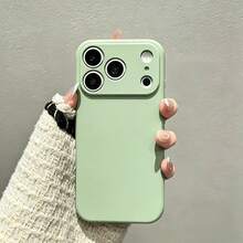 Casing Ponsel Silikon Cair Pelindung Kamera Karet Lembut dengan Lapisan Mikrofiber, Casing Ponsel Pelindung Anti Guncangan Kompatibel dengan iPhone 18 Pro 18 Pro Max, Kompatibel dengan iPhone 17 Pro Max 16 Pro Max 15 13 14 Plus 11 12 Mini XS Max 7 8 Plus SE 2020 SE 2022 6 Plus 6S, Hadiah Kembali ke Sekolah untuk Teman - Hijau Matcha - View 2