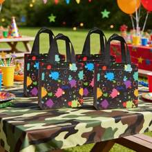 5/20PCS Tas Kado Dekoratif Neon Bercahaya dalam Gelap dari Bahan Non-Woven, Cocok untuk Perlengkapan Pesta Ulang Tahun, Natal, Halloween, dan Berbagai Tema Lainnya - 2 tas hadiah non-woven bercahaya dalam gelap secara acak - View 1