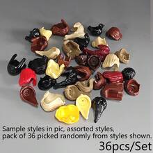 Wig Rambut Minifigure Acak & Serupa, Gaya Rambut Anak Perempuan, Suku Cadang Kustom DIY MOC Blok Bangunan, Aksesoris Kepala Figur Plastik ABS, Pilihan Paket 12 Buah atau 36 Buah, Untuk Usia 14+ - MultiWarna - View 51