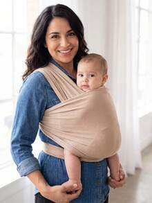1pc Baby Carrier, Secure Wrap, Total Length 420cm, Polyester Fiber Material, Soft And Breathable - Multicolor - View 6