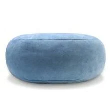 Round Velvet Cushion In A Minimalist Premium Style, 45 Cm - Blue - View 2
