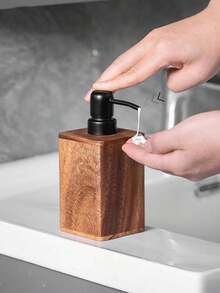 1 buah Dispenser Sabun Bambu Vintage, Botol Bingkai Bambu Asli dengan Kepala Pompa, Sabun Tangan Cair/Lotion Isi Ulang, Cocok untuk Kamar Mandi, Dapur, dan Botol Sabun Cuci Piring - A - View 2