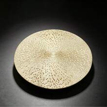 4/6/8/12pcs 15 Inch PVC Gold Round Placemats, Fireworks Pattern, Washable, Suitable For Dining, Events, Banquets, Weddings, Bridal Showers, Home Daily Use - Gold - View 7