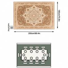 1 chiếc thảm trải sàn hình chữ nhật họa tiết hoa sao bát giác giả cashmere, giặt máy được, phong cách cổ điển châu Âu cung điện Ba Tư vintage sang trọng mềm mại, trang trí phòng khách phòng ngủ gia đình, dùng cho mọi mùa, decor nhà thẩm mỹ - Nhiều màu - Xem 11