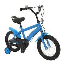 Blue Black 14 Inch Kids Bicycle With Training Wheels Adjustable Seat Handle For Beginner Children Outdoor Riding Gift - Blue - View 6
