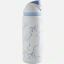O Wa La F Ree Sip Water Bottle Stainless Steel 24oz 32oz Multicolor Blue Bow Bottle - Multicolor - View 4
