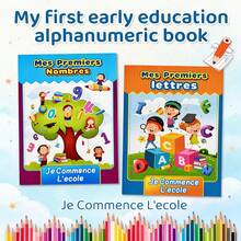 French Language Learning Activity Workbook, 2 Books Set, Letter And Number Tracing Book For Writing Training - Multicolor - View 1
