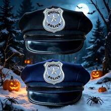 1pc Fashion Women's Badge Design Hat, Suitable For Carnival, Theme Party, Halloween, Christmas Cosplay, Fun Military Style Cap - Multicolor - View 5