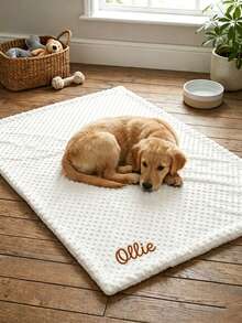 Custom Name Embroidered Pet Blanket, Warm Winter Windproof Dog Cat Throw Blanket, Portable Outdoor Rest Mat, Christmas Gift For Pet Lovers - Multicolor - View 7