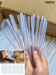 100PCS Hot Melt Glue Sticks, Suitable For Use With Most Glue Guns, DIY Projects, Art And Craft, Handicraft Production, Woodworking Workshops, Plastic Products, Tool Accessories, Etc. - Multi-color - View 8