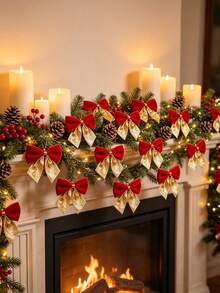 30pcs Christmas Bow Decorations, Red & Gold Bow Christmas Tree Decor, Suitable For Christmas Tree, Wreath, Handrail, Tabletop Decor, Gift Wrapping, DIY Crafts, Indoor/Outdoor Decor, Wedding, Holiday, Christmas Decoration, Christmas Party Decor - A - View 3