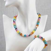 100pcs Handmade DIY Necklace Bracelet Remake Decorative Accessories Loose Beads Bohemian Beige & Macaron Color Tone Style Large Hole Short Beads, With Hole Design, Suitable For DIY Handmade Bracelet, Necklace And Jewelry Making - Macaron Colors - View 5