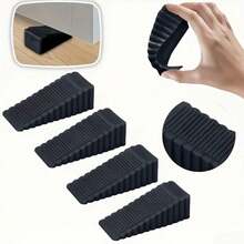 4pcs Heavy Duty Door Stopper - Non-Slip Serrated Grip Door Wedge, No Installation Required, Durable Rubber Material - Anti-Collision Door Stopper, Suitable For Home, Office, Commercial Use - Floor Protector & Door Stabilizer, Home Accessories - Multicolor - View 2