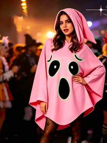 1 buah Jubah Berkerudung Hantu Putih Dewasa, Dapat Digunakan Sebagai Properti Kostum untuk Pesta Halloween - Putih - View 13