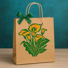 1pc Calla Lily Pattern Hollow Stencil, Creative Plant Design, Reusable Washable Painting Template For Wall, Furniture, Crafts, Textiles And DIY Painting Spraying - Sets - View 4