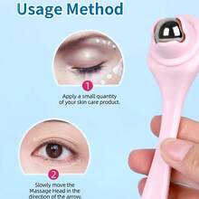 Beauty Eye Massage Roller, Steel Ball Manual Eye Massager, Metal Roller Massage Wand For Dark Circles, Eye Cream Applicator, Designed For Eye Care And Beauty - Multicolor - View 3